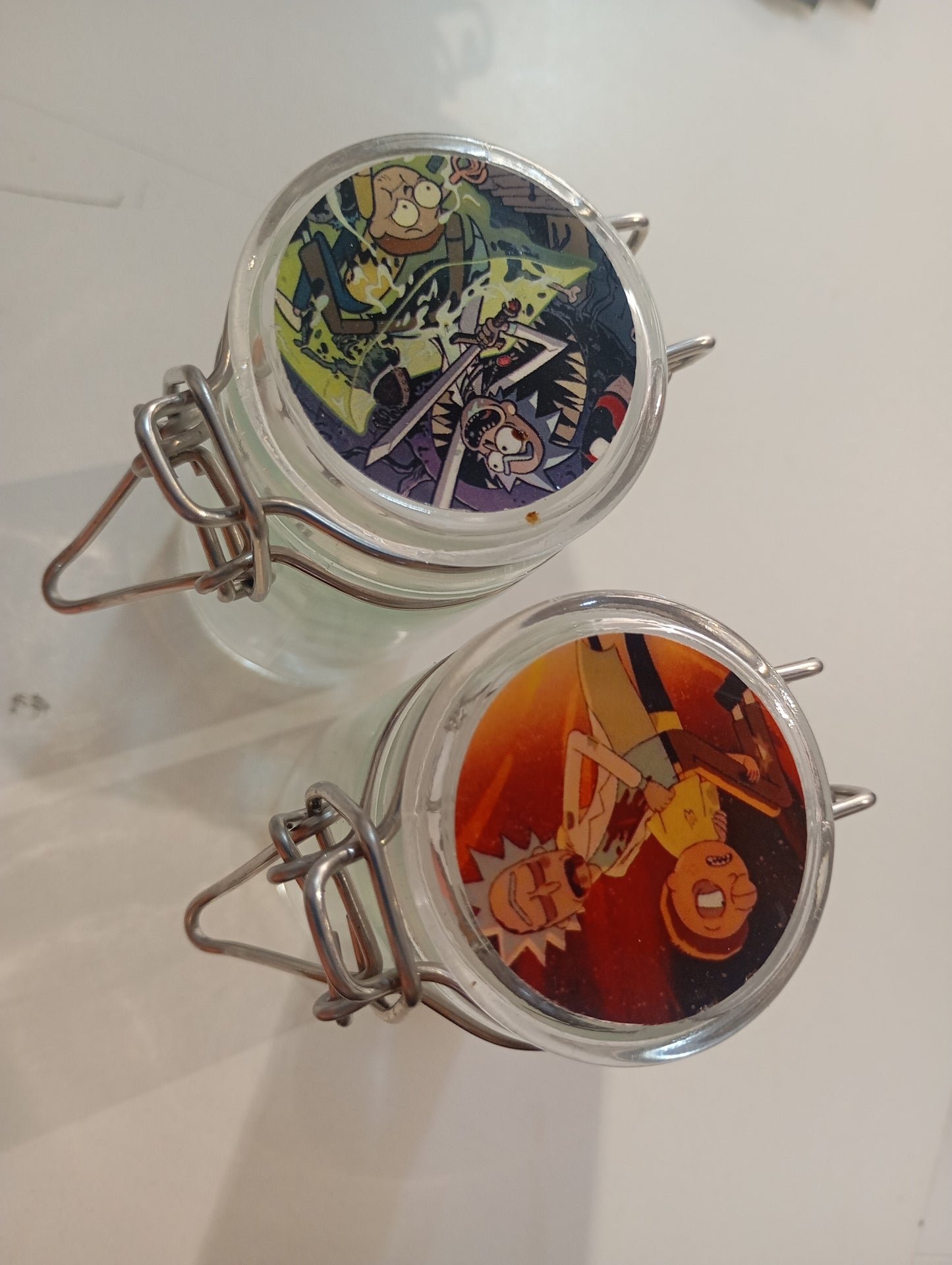Pote de vidro rick & morty